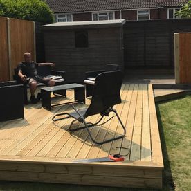 Decking that has been laid by our skilled team