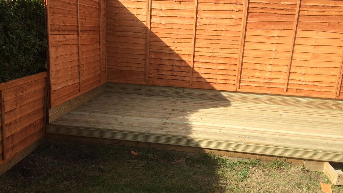 A completed decking job completed by our team